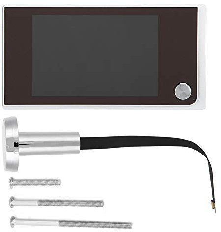 Nimomo Caméra Judas électronique de Porte de 3,5 Pouces avec Sonnette numérique à 120 degrés visionneuse de Porte à Faible Puissance LCD Sonnette numérique