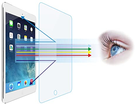 McgojoHi [2 Stück] 20.1 cm (7.9 Zoll) Displayschutzfolie aus gehärtetem Glas für iPad Mini 4, lindert Ermüdung der Augen, blockiert übermäßiges schädliches blaues Licht und UV-Blendschutz und Kratzer