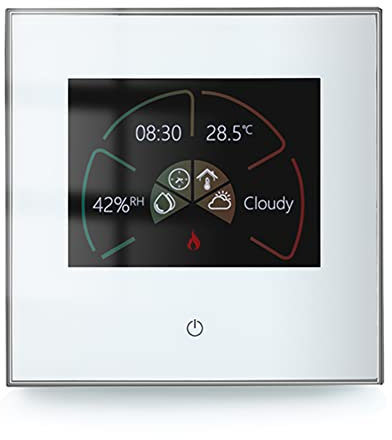 Thermostat pour Chauffage au Sol Electrique,Thermostat Connecté Programmable WiFi Filaire Compatible avec Alexa Google Home,Thermostat Intelligent d’Ambiance Interieur LCD Bouton Tactile