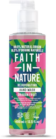 Faith In Nature Gel Lavant Mains Naturel au Fruit du Dragon, Revitalisant, Végan et Non Testé sur les Animaux, Sans SLS ni Parabènes, 400 ml