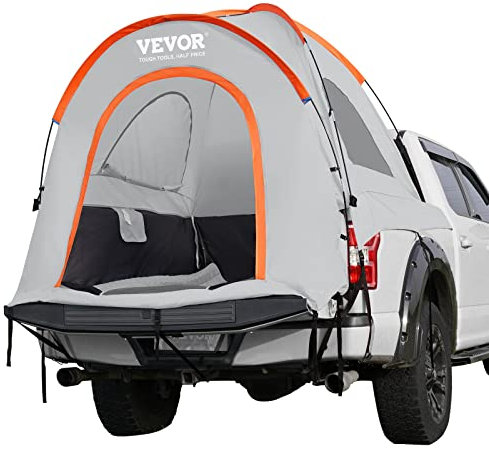 VEVOR Dachzelt Truck LKW Zelt 160 x 165 x 170 cm, Doppelschichtzelt Outdoors Pickup Truck Zelt LKW Bett Zelt Outdoor Familie Camping Reise Autozelt, Wasserdichtes Autodachzelt Heckzelt Tragetasche