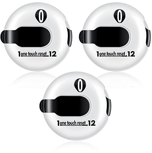 Frienda 3 Pieces Golf Score Counter Mini Golf Stroke Counter with One Touch Reset and Simple Attachment to Scorekeeper Glove in (White)
