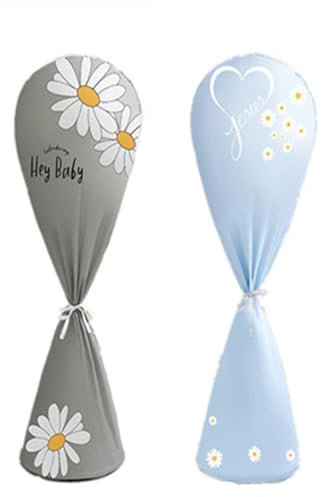 Treer Staubdichte Lüfterabdeckung, wasserdichte Vertikale Bodenventilatorabdeckung,Runder Lüfterschutz für Bodenventilator und Tischventilator waschbar Standventilatoren Schutzhülle (blau+grau)