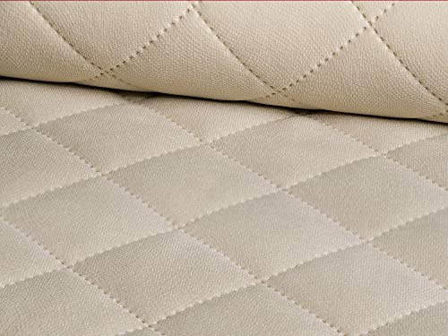 2,5 Meter Polsterstoff Webstoff Bezugstoff Alcala Gesteppt 50 Creme