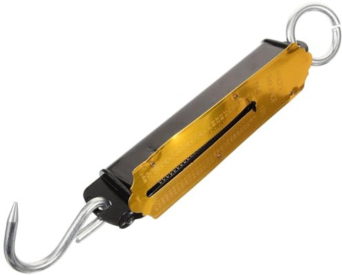 Amosfun 100kg Mechanische Waagen Mit Vertikaler Federwaage Gemüse Mechanische Waage Mit Hängendem Haken Goldfarben Tragbares Wiegewerkzeug