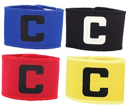 WHAMVOX 4stücke Fußball C-mark Kapitänsbinden Rutschfeste Gummibandarmbänder Für Mannschaftssportarten Sportbedarf