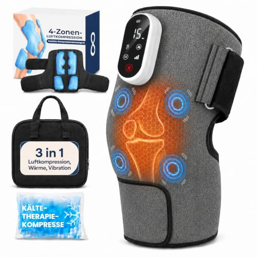 SereneLife Intelligentes Augenmassagegerät mit Wärme- und Kühlfunktion, Kompression, Vibration, Musik, kabellose beheizte Maske | Wärme & Vibration, 4 Modi, 3 Intensitätsstufen, Kühlpack Für Arthritis, Steifheit, Muskelverletzungen, Geschenk für Mama Papa