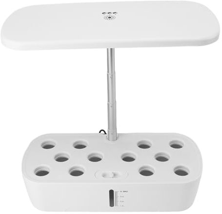 GLOGLOW 12 Pods Indoor-Garten-Hydrokultur-Anbausystem, LED-Licht, Automatische Wassersteuerung, Platzsparender Hydrokultur-Pflanzgefäß-Züchter mit LED-Licht, EU-Stecker 100–240 V, für