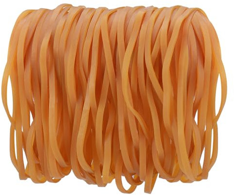 JIANTA Gummibänder breit 100 Stück Haushaltsgummi, Gummiringe Groß 100 * 5mm Langlebig und Reißfest Gummis Wiederverwendbar Büro Haushalt Küche Dunkelgelb