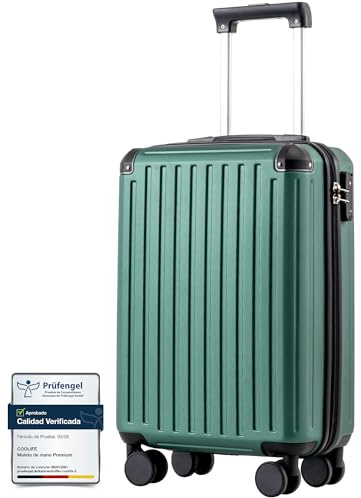 COOLIFE Ryanair Kabinenkoffer 55x35x20 cm EasyJet Handgepäck Koffer TSA | PC+ABS Hartschale,4 Doppelrollen, leicht, Bordgepäck–für Kurzurlaub, Städtetrips, Geschäftsreisen & Flugreisen, Kabinengepäck