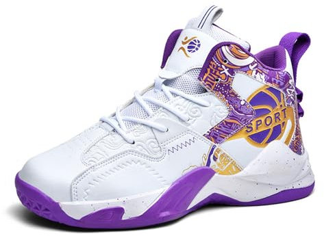 Hixingo Herren Basketballschuhe Sportschuhe High Top Sneaker Turnschuhe Anti-Rutsch Laufschuhe Damen Basketball Schuhe Unisex Aldult Walkingschuhe für Jungen Mädchen