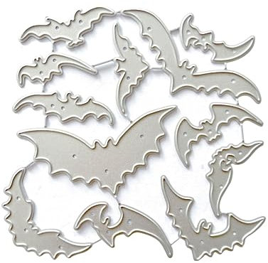 FUXIU Stanzschablonen für Halloween, Fledermaus, für Geburtstagskarten, Einladungen, Album, Scrapbooking, Basteln, Halloween, Fledermaus