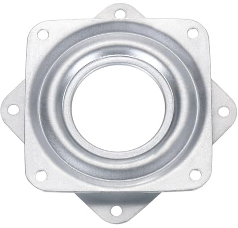 sourcing map 2 x 7,6 cm Barhocker-Ersatz, 360 ° drehbar, Lazy Susan Drehteller, quadratischer Kugellager, Drehfußplatte für Liegestuhl oder Tisch, Silber (72 x 8 mm)