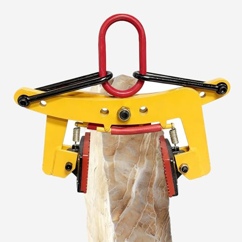 Stone Lifting Clamps, 325kg Heavy Duty Plate Crane Clamps Pliers Lifter, Adjustable Opening 6-24cm Diameter, Stone Carrying Clamp for Lifting Handling Transportin