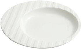 Ceramic line Italian pasta plate, hotel restaurant round medium plate - 12 inches