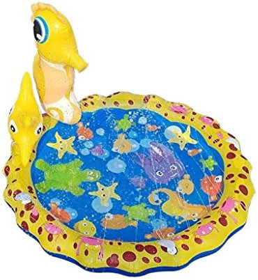 OUYUE Planschbecken Schwimmbad Cartoon Tier Wasser Sprinkler Aufblasbare Outdoor Pad Planschbecken Splash Pad Sommer Im Freien Spielzeug Planschbecken für Gärten
