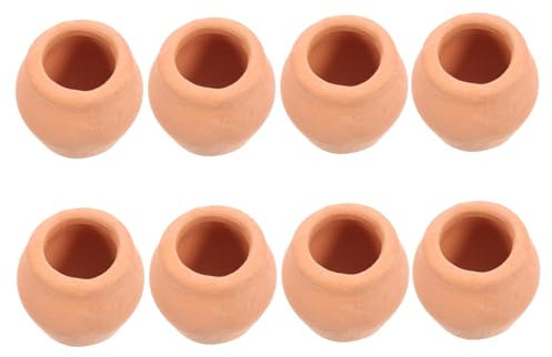 LIOOBO Maceta de Terracota Mini para Suculentas, 8 Piezas Naranja