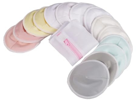 Abaodam 14 Pièces Coussinets Allaitement Lavables à Couches Forme De Bol Anti-galactorrhée Respirants Pour Soutien-poitrine