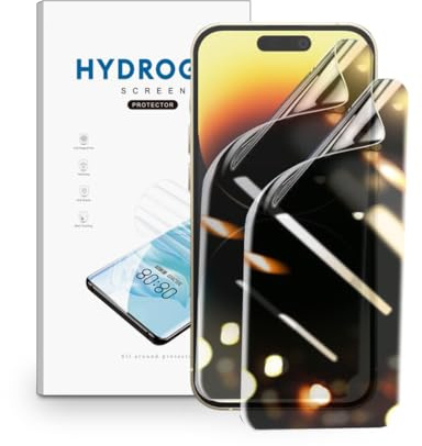 nvskvd Privacy Pellicola Protettiva per iPhone 14 Pro, 2 Pezzi | Anti-Spia TPU Film Pellicola Protezione, Supporto Impronta Digitale, Anti-spia Pellicola idrogel [Non Vetro Temperato]
