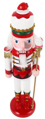 AKOOSY Cascanueces de Madera Decorativo Colorido Rey Tradicional Muñeco Navidad para Centro de Mesa y Árbol Adorno Festivo Artesanal para Decoración Navideña Hogar y Oficina