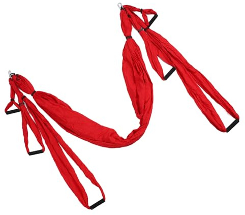 Ejoyous Juego de Columpio Aéreo para Yoga, Hamaca de Yoga de Algodón y Poliéster con Longitud Ajustable, Mejora la Flexibilidad, Profundiza los Estiramientos, Apoya el Entrenamiento Central para