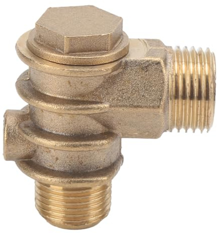 YWBL-WH Clapet Anti-retour pour Compresseur d'air en Laiton G1 2 3 4 16UNF M10, Vanne Unidirectionnelle Filetée 3 Joints Mâles Résistant aux Fuites pour Systèmes de Compresseur d'air Pneumatique