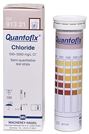 QUANTOFIX 1138911 Chlorid-Teststäbchen, 6 x 95 mm, 100 Stück