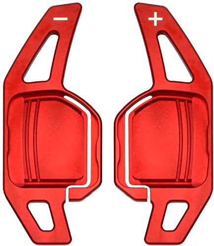 Overdrive-Racing Schaltwippen Verlängerung Kompatibel mit Seat Leon III 5F Cupra Ibiza Ateca Arona Exeo ST Alhambra Typ-A Aluminium Rot Eloxiert