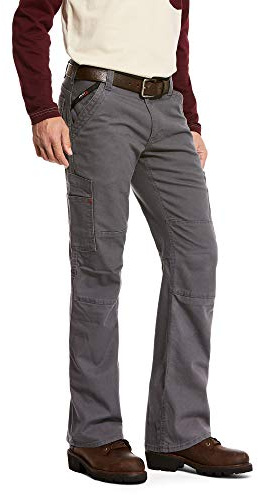 ARIAT Men’s Flame Resistant M5 Straight Stretch DuraLight Canvas Stackable Straight Leg Pant