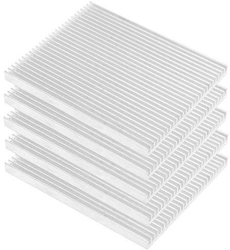Kühlkörper 5-teiliges Aluminium-Kühlkörper-CPU Ultradünne wärmeableitende Aluminiumkühlteile 100 x 80 x 7 mm