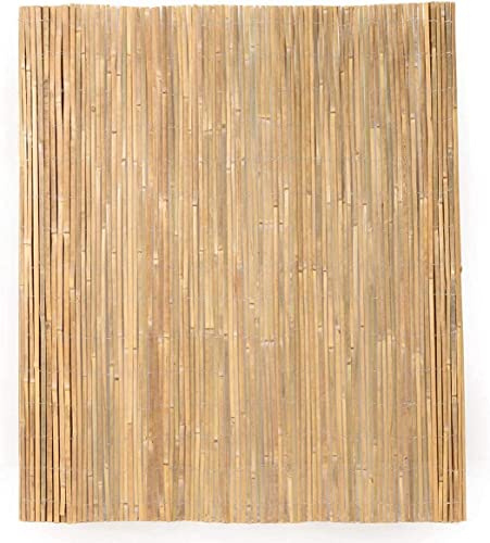 Mininfa Brise-vue en bambou naturel, 90 x 300 cm (H x l) - Tapis en bambou respectueux de l'environnement - Clôture en bambou comme brise-vue pour balcon ou protection contre le vent