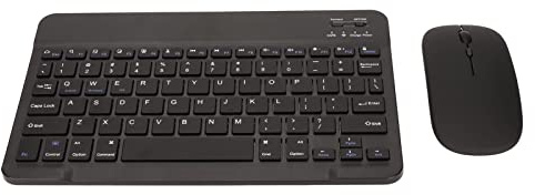 Trådlös Tangentbordsmuskombination, Laddningsbart Bluetooth-tangentbord och -mus för PC, Bärbar Dator, Dual Mode-mus, 2,4 GHz Trådlös