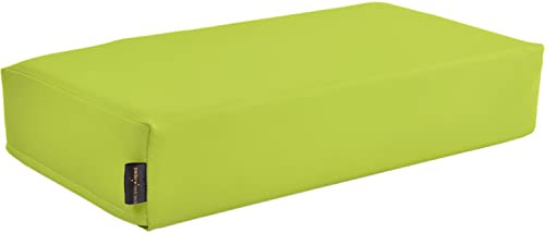 Pader Medi Tech Orthopädisches Entlastungskissen, Positurkissen 50x25x10 cm I Bandscheibenkissen, Stufenkissen, Lagerungskissen für Beine mit festem Schaumkern (16 Grasgrün)