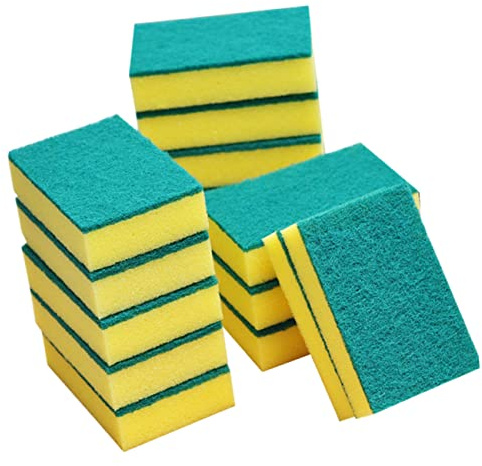 Zerodeko 15pcs Kitchen Sponges Cleaning Cloths Dishwashing Sponge Cleaners Scouring Pads for Kitchen Bathroom