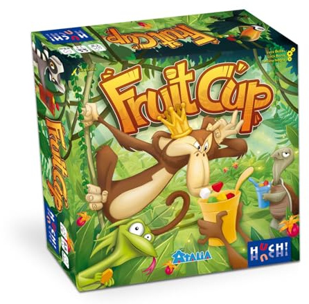 HUCH!, Fruit Cup Spiel – Farbsortierspiel mit spannendem Obstsalat-Wettbewerb, kinderfreundliches Spiel ab 6, für 2–6 Spieler ab 6 Jahren