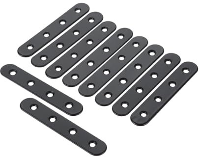 AQXYWUIO 10 Stück Edelstahl-Stützklammern in L-Form mit Schrauben zur Befestigung rechtwinkliger Ecken, Möbelbeschläge (Color : 100x17x2.0mm)