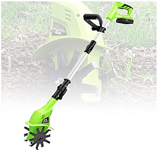 Motobineuse de Jardin, motobineuse électrique sans Fil avec Batterie Rechargeable de 4000 mAh et Chargeur, motobineuse rotative, cultivateur de Champ au Lithium, Machine de Travail