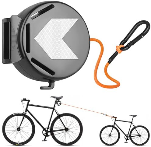 Fahrrad Abschleppseil Kinder, 2M Fahrrad Traktionsseil, Automatisch Einziehbar Eltern Kind Fahrrad Abschleppseil, Tragfähigkeit 120Kg, Fahrrad Seilzug Kinder für Kinder Fahrrad, Mountainbike, Ebike