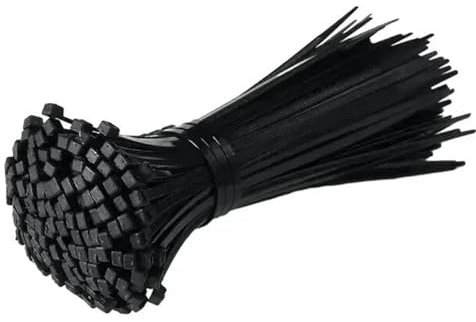 100 Stück Premium-Kunststoff Drahtbinder,Bindebänder Selbsthemmende Nylon Kabelbinder, Multi-Purpose Nylon Kabel Management für Haus, Büro, Garten, Werkstatt, Innen, Outdoor (Schwarz, 250mm x 3.6mm)