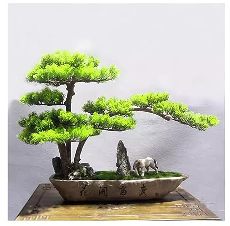 Künstliche Pflanzen Künstlicher Bonsai-Baum, Topfpflanzen-Ornament, Bonsai-Simulation, Bonsai-Grünpflanze, gefälschte Pflanzendekoration Künstliche Pflanze im Topf, künstliche Pflanzen(B)
