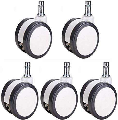 KIEYENS Trolley für Möbel 5PCS Universal Mute Chair Wheel Bürostuhlrolle Ersatzrollen Gummi Soft Safe Roller Möbelräder