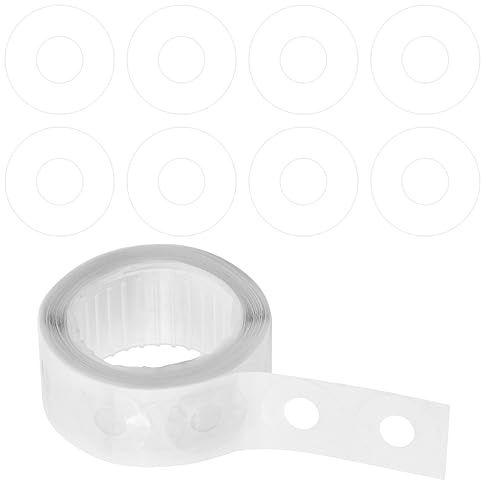 Amexo 250 Piezas Anillos de Refuerzo Autoadhesivo, 15 mm de Diámetro Pegatinas de Refuerzo de Agujeros, Protector de Perforadora de Papel de Hojas Sueltas para Oficina Escuela Hogar (Transparente)