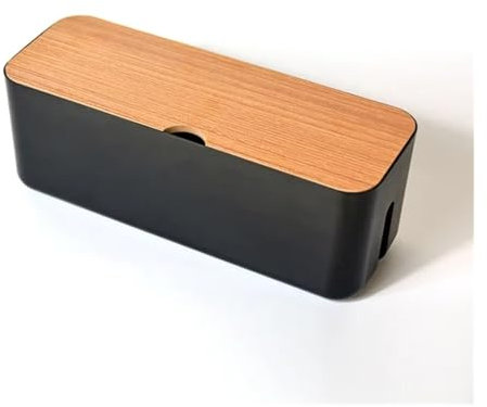Scatola Per Cavi Scatola portacavi in ​​legno Custodia portacavi antipolvere Organizer for prese di ricarica Custodia portacavi Organizer for avvolgicavo domestico Per Nascondere E Organizzare I Cavi(