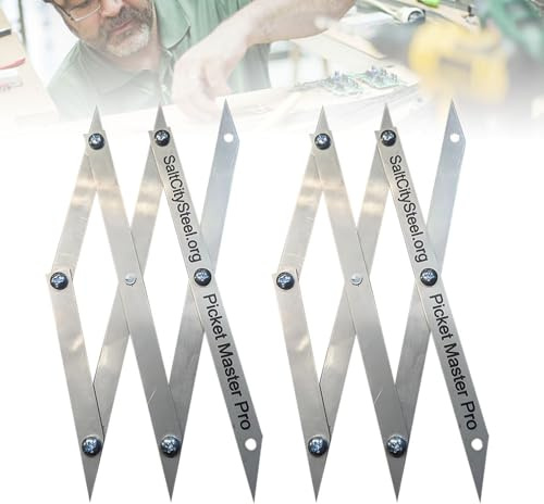Picket Master Pro 3 Point Center Finder For Precise Measurements, Marking Equally Spaced Points, Equal Spacing Layout Tool, For Welding And Woodworking As It Gets (2Pcs)