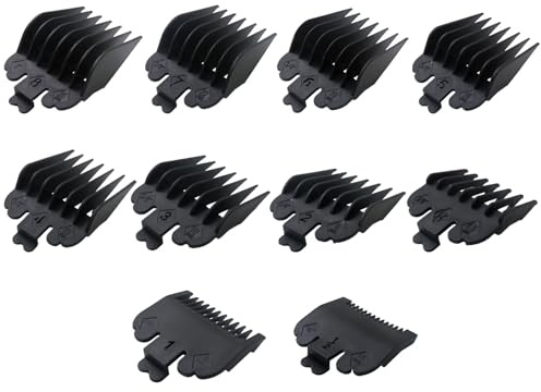WELURE Haarschneidekämme für Limural K11S/Novah HCL-001/Surker K7S/K9C/K9S, Schwarz, 10 Stück