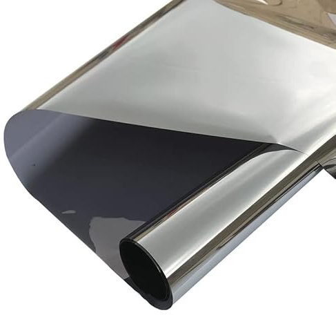 aboveBED Vinilos para Cristales 90x400cm, Vinilo Espejo para Ventanas, Vinilo Adhesivo Cristal, Lámina Solar Ventana, Vinilos Ventana Privacidad, Ideal para Oficina y Salón