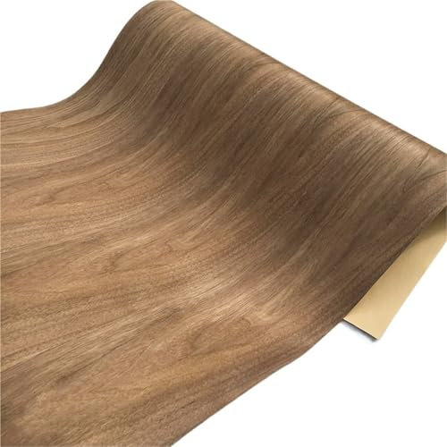 MULANGDI Placage en Bois de Noyer Noir 55 x 240 cm for décoration de Meubles, rénovation d'armoires de Cuisine, Travail du Bois, placage en Bois Fait Main