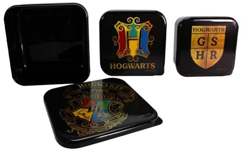 Harry Potter3 In 1 Barattolo per Snack Set Misura Confezione 3 (Taglia Unica) (Nero, Multicolore)