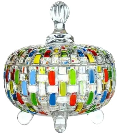 Bonbonnière Pot de bonbons en verre cristal, bocaux de stockage de bonbons avec couvercle, bocaux de bonbons, organisateur d'aliments, conteneur de stockage de fruits secs Pour Céréales Fruits Secs