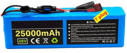 48V 20Ah/25Ah Ebike Batería Litio 13S3P Bateria para Bicicleta Electrica con Cargador para 200W 500W 800W 1000W Scooter Motor Bicicleta Eléctrica XT60/T